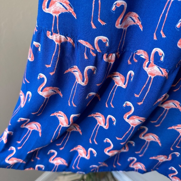 M&S Collection | Novelty Flamingo Pattern Beach Swim Coverup Summer Midi Dress - Picture 11 of 16